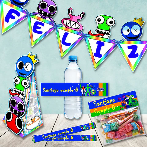 Kit Imprimible Rainbow Friends Completo Editable