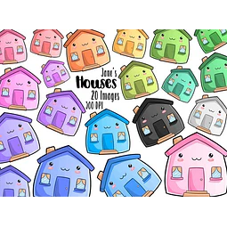 Cliparts Imagenes Png Casas Casitas De Colores Pasteles Jk30