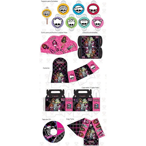Kit Imprimible Monster High Editable
