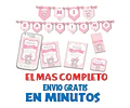 Kit Imprimible Candy Bar Bautismo Elefante Rosa Mas Completo