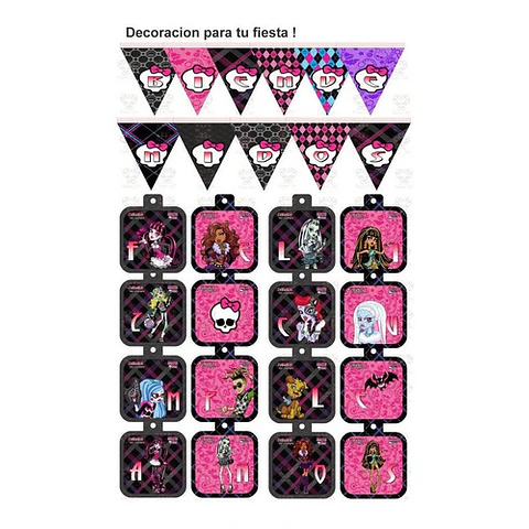 Kit Imprimible Monster High Editable
