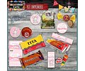 Kit Imprimible Candy Bar Bautismo Elefante Rosa Mas Completo