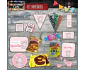 Kit Imprimible Candy Bar Bautismo Elefante Rosa Mas Completo