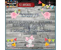 Kit Imprimible Candy Bar Bautismo Elefante Rosa Mas Completo
