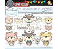 Pack Imágenes Clipart Tiernos Animalitos Bosque Caperuza