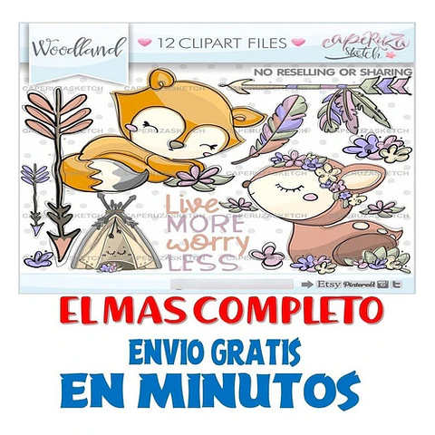 Pack Imágenes Hd Clipart Tierno Bosque Tribal Caperuza