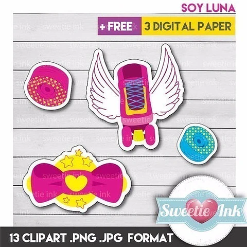 Kit Imprimible Soy Luna 13 Png/jpg Y 3 Fondos