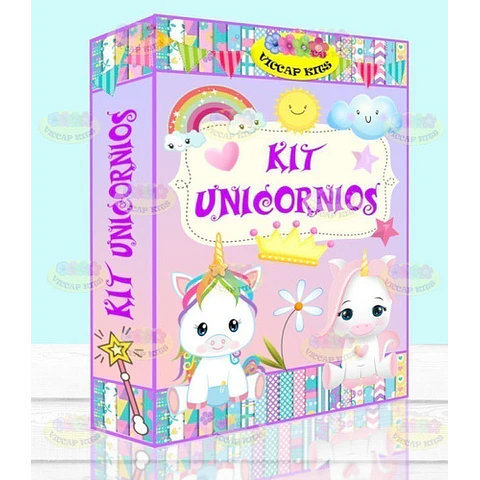 Kit Imprimible Unicornios Empresarial Imágenes Fondos Y Kits