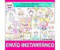 Kit Imprimible Unicornios Empresarial Imágenes Fondos Y Kits