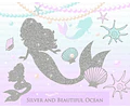 Cliparts Png Y Papeles Digitales Mar Océano Sirenas M26