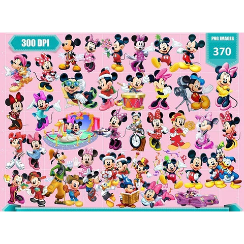 Bundle 370 Cliparts Imagenes Png Mickey Y Minnie Mouse B3