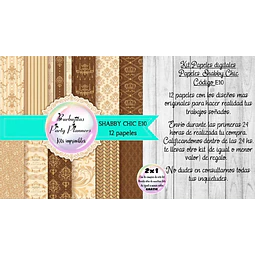 Papeles Digitales Fondos Shabby Chic Marrón Y Beige E10