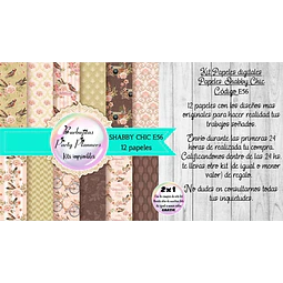 Papeles Digitales Fondos Shabby Chic Rosa Beige Marron E56