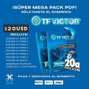 Mega Pack Manuales TF Victor 17 / 18 / 19 / 20 + Curso ECU Español