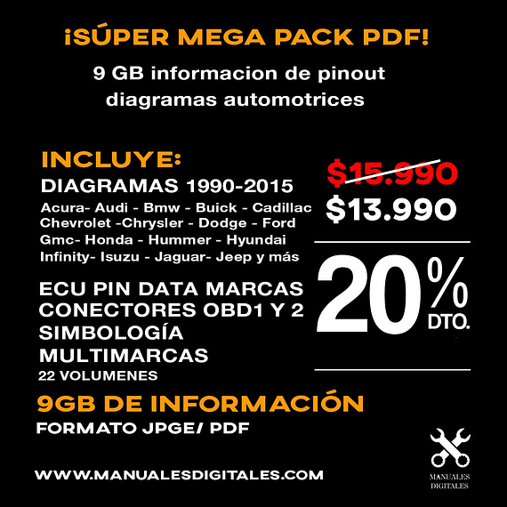 Super Pack Pinot y Diagramas automotrices ( 1990 - 2015 )