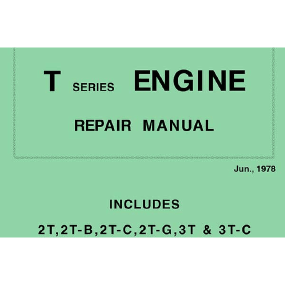 Manual de Taller Toyota Series T ( 1978 - 1981  ) Inglés