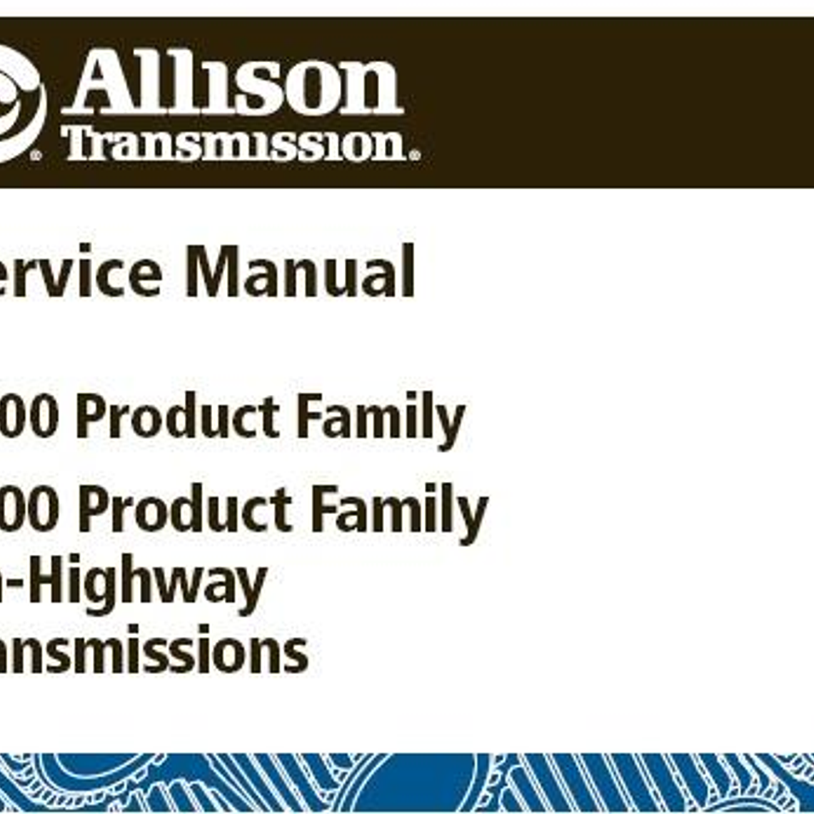 Manual de Taller y Reparación Caja de Cambios / Transmión - Allison Serie 3000 y 4000 1