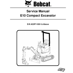Manual de Reparación - Bobcat E10 Excabadora Compacta