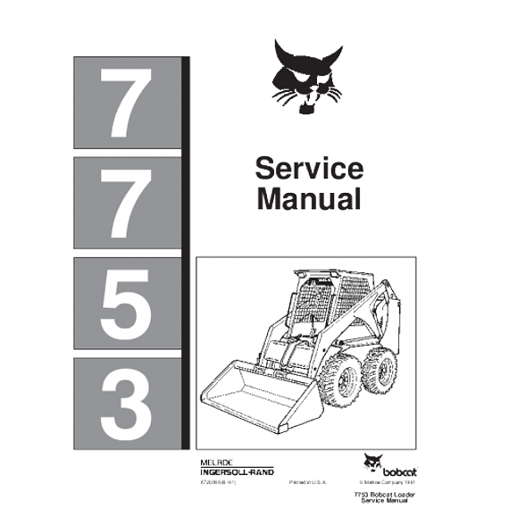 Manual de Reparación de Servicio - Bobcat 7753