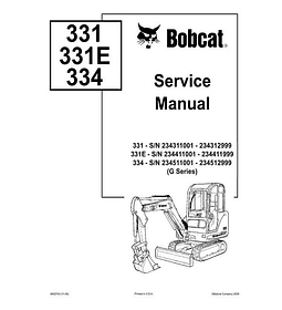 Manual de Reparación de Servicio - Bobcat 331, 331E, 334 Serie G