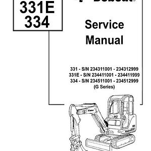 Manual de Reparación de Servicio - Bobcat 331, 331E, 334 Serie G