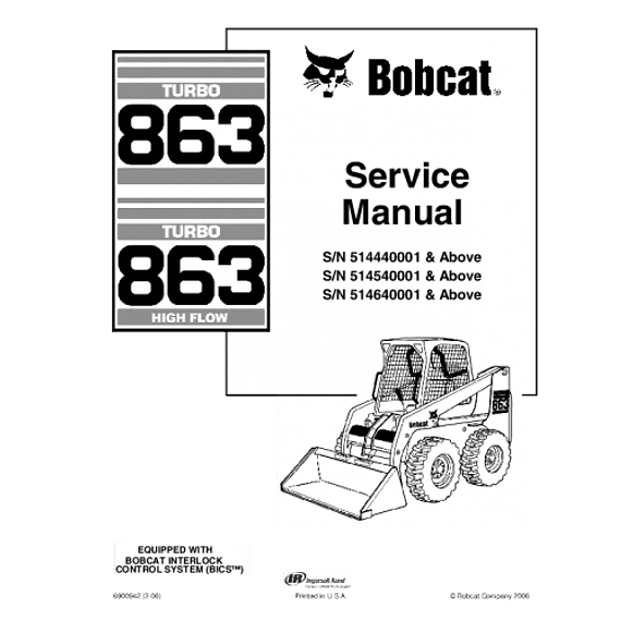 Manual de Reparación de Servicio  - Bobcat 863