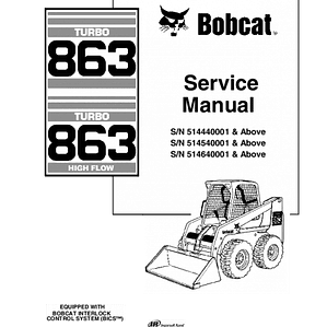 Manual de Reparación de Servicio  - Bobcat 863
