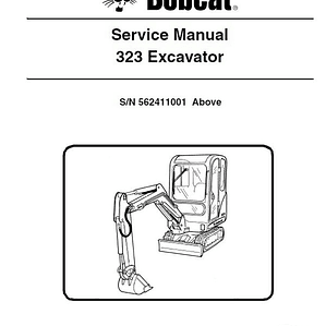 Manual de Reparación del Servicio - Bobcat 323 ( S/N N 562411001 y Superior )