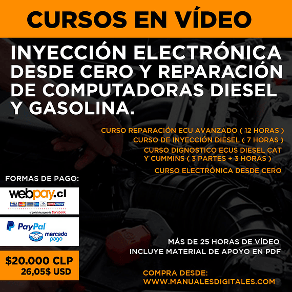 Curso en Vídeo - Inyección Electrónica Desde Cero y Reparación de Computadoras Diésel y Gasolina