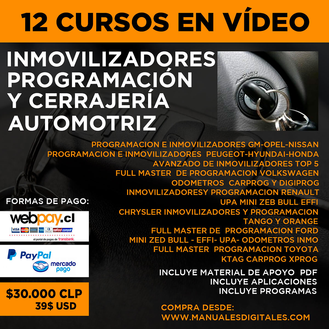 Cursos en Vídeo - Inmovilizadores, Programación y Cerrajería Automotriz 1