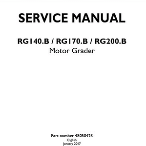 Manual de Taller New Holland RG140B VHP RG170.B VHP RG200.B VHP