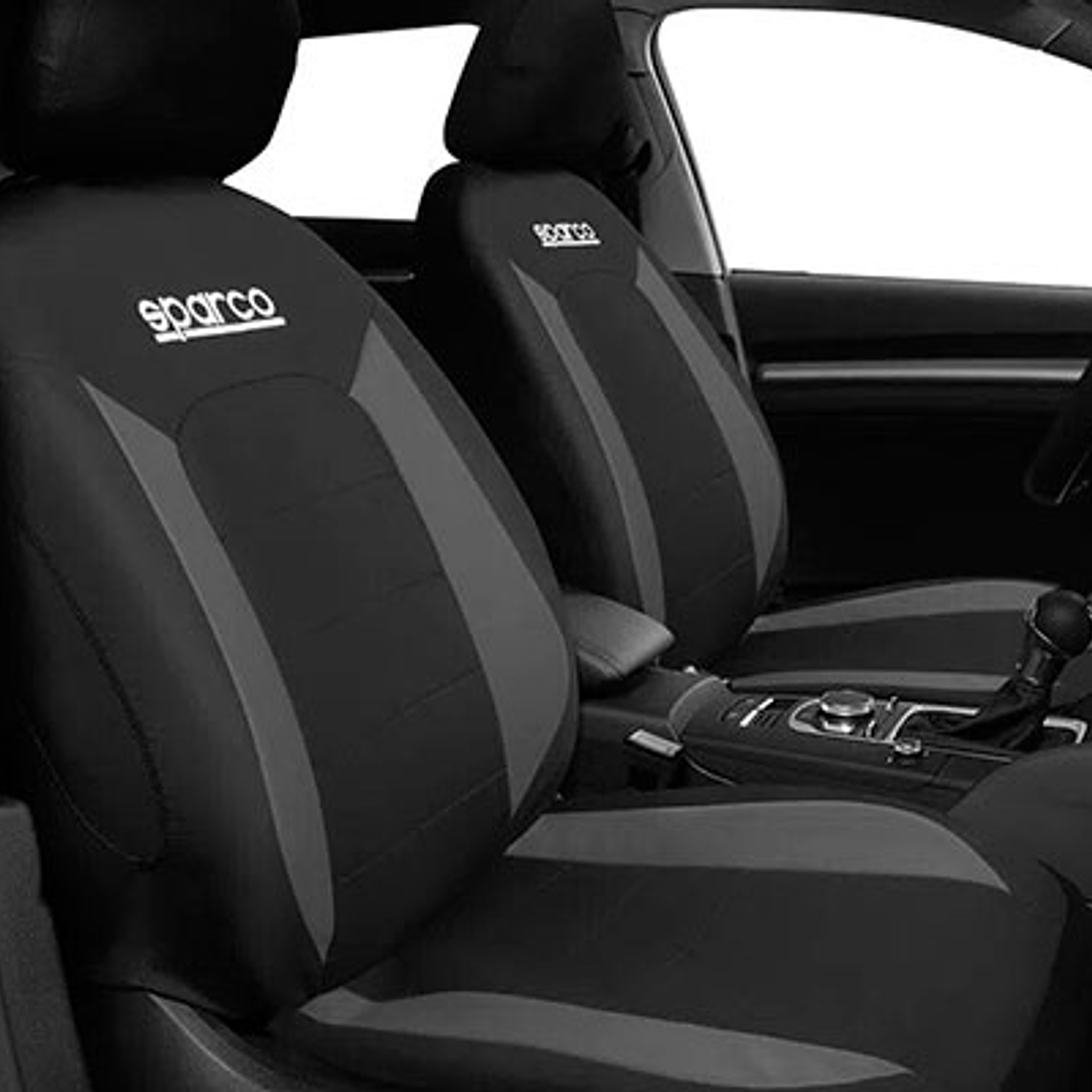 Set Fundas Universales Asiento Color Negro Sparco 2