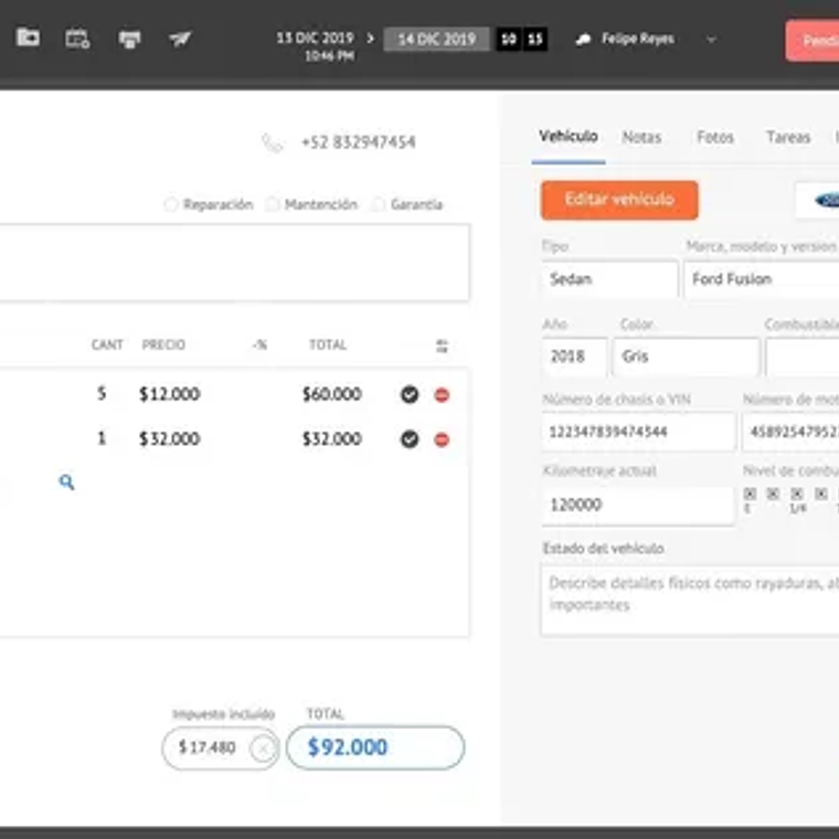 Software Para Taller Mecánico GarageApp 4