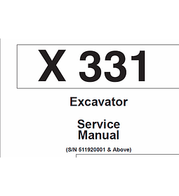Manual de Servicio - Bobcat X331 Excavador