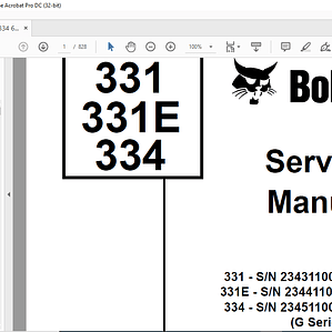 Manual de Servicio - Bobcat 331 331E 334 (Serie G)
