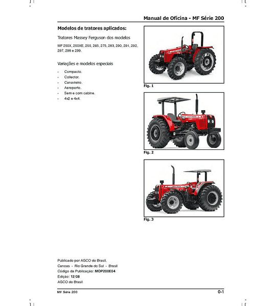 Manual de Taller - Massey Ferguson 275 - 290 (Portugués)