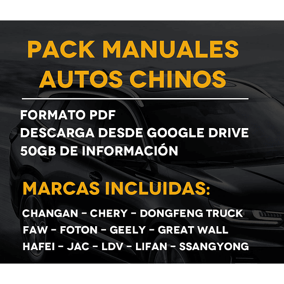 Pack Manuales Autos Chinos