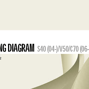Diagramas eléctricos Volvo S40 (04 -) / V50 / C70 (06-) - 2007