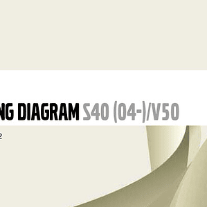 Diagramas eléctricos Volvo S40 V50 ( 2006 )