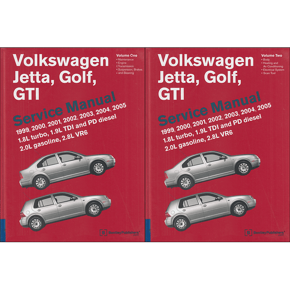 Manual de Taller Volkswagen Jetta, Golf & GTI ( 1995 - 2005 ) inglés