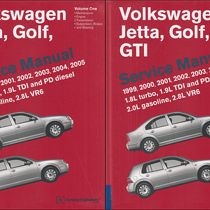 Manual de Taller Volkswagen Jetta, Golf & GTI ( 1995 - 2005 ) inglés