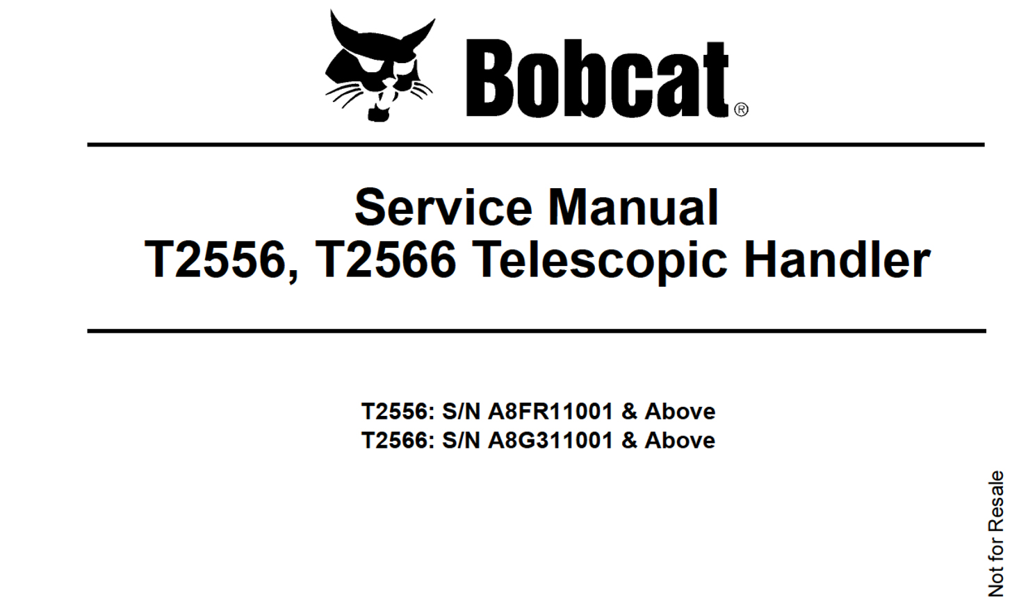Manual de Taller - Bobcat T2556 - T2566 (Inglés)