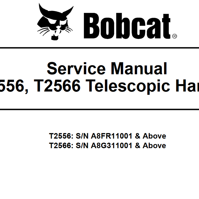 Manual de Taller - Bobcat T2556 - T2566 (Inglés) 1