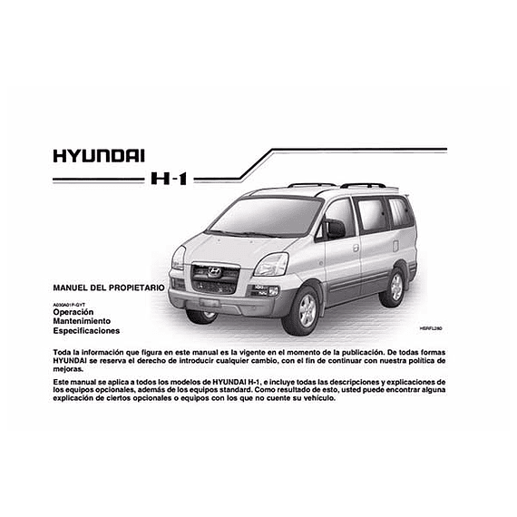 Manual De Usuario Hyundai H1 (1997-2007) Español