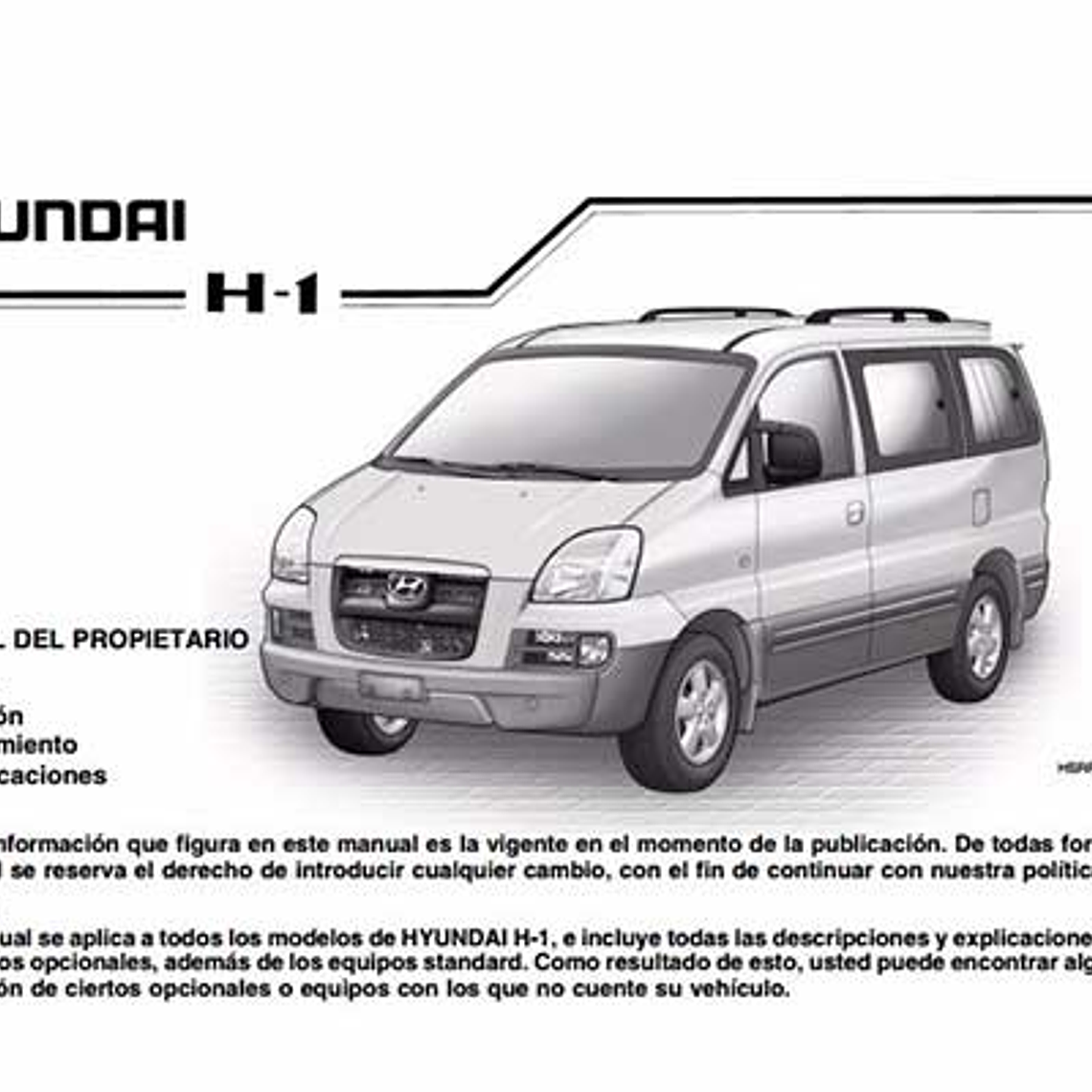 Manual De Usuario Hyundai H1 (1997-2007) Español 1