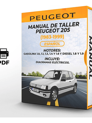 Manual de Taller Peugeot 205 (1983-1998) Español Diagramas Eléctricos