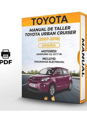 Manual de Taller Toyota Urban Cruiser (2007-2016) Español Diagramas Eléctricos