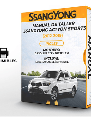 Manual de Taller Ssangyong Actyon Sports 2012-2019 Ingles Diagramas Eléctricos