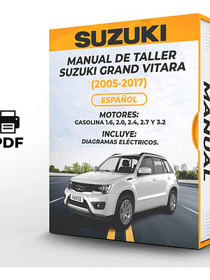 Manual de Taller Suzuki Grand Vitara (2005-2017) Español Diagramas Eléctricos
