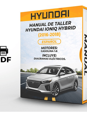 Manual de Taller Hyundai Ioniq Hybrid (2016-2018) Español Diagramas Eléctricos
